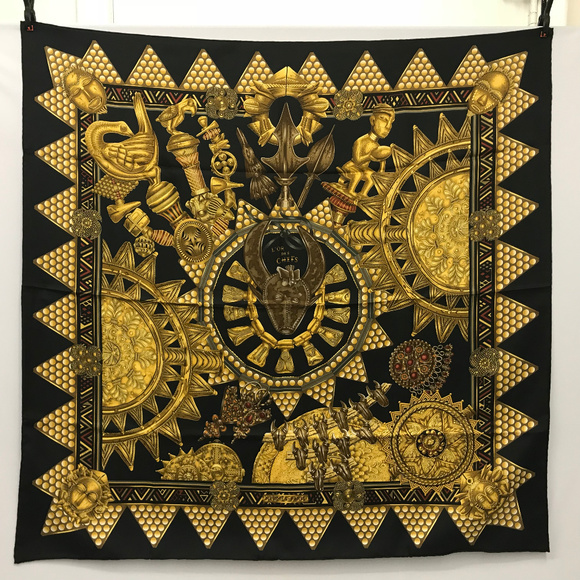 Hermes Accessories - ❤️SOLD❤️ HERMES Scarf L'OR DES CHEFS BY J. Metz